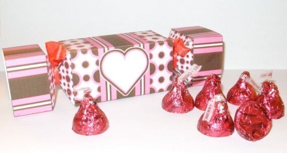 Blank DIY printable candy shaped blank box template CU OK