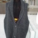 Ready to be shipped /GORGEOUS HANDMADE Hand Knit Sparky Black Vest