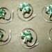 Tiny Green Irish Wedding Shamrock Hair Swirls