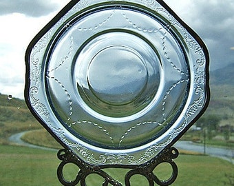 Madonna Blue Madrid - Vintage Saucer Upcycled into a Windchime