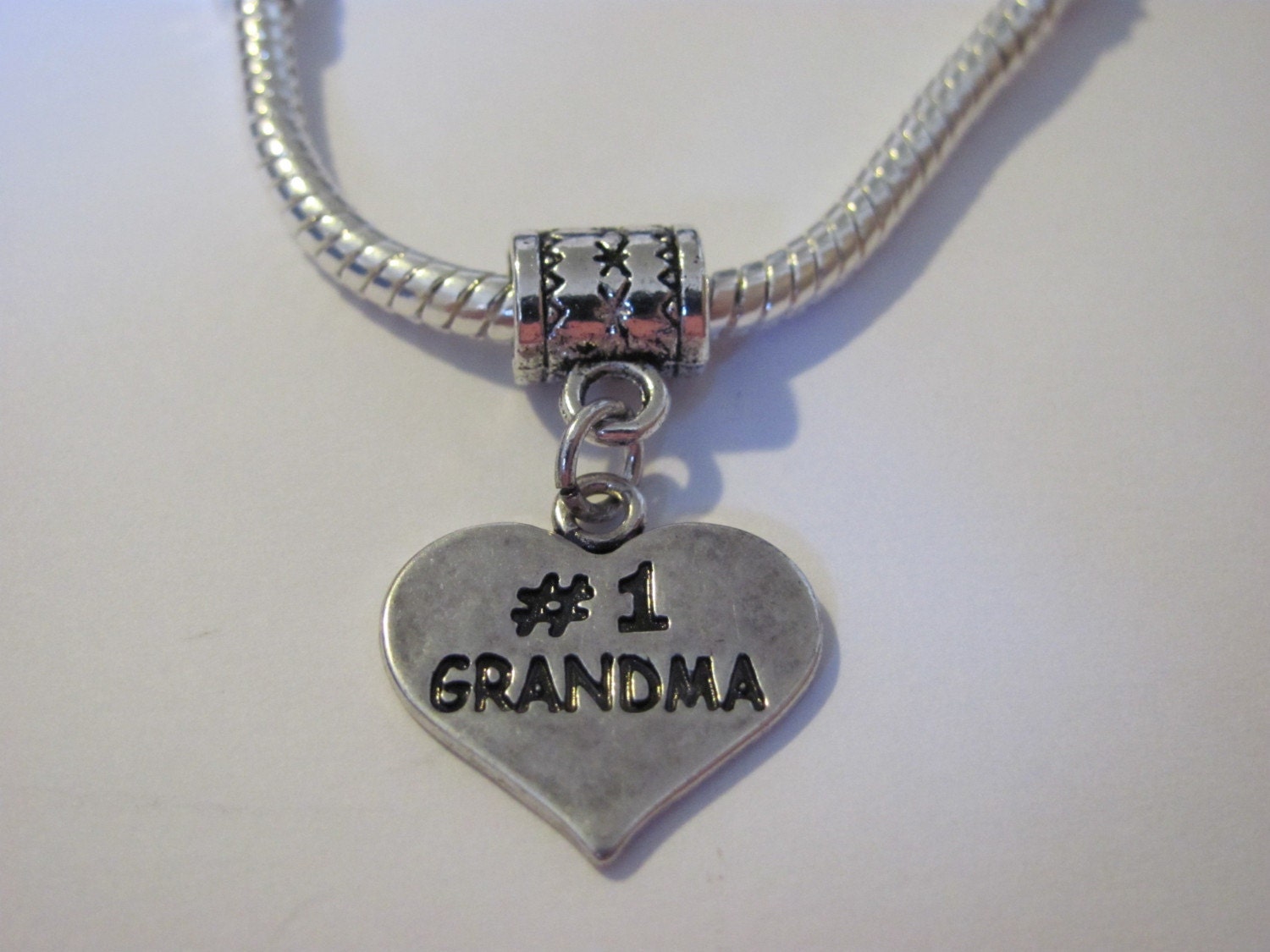 Pandora Style Silver Number 1 Grandma Charm