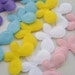 YELLOW ONLY 20 Padded Solid Felt Butterfly applique embellishment EM-01
