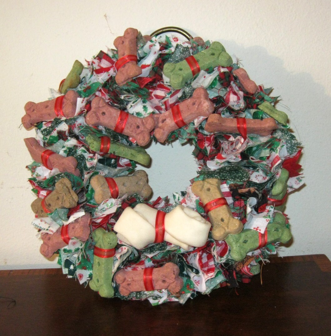 Dog Bone Christmas Wreath