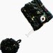 Black Tweed Cable Knit iPod Nano New 6th Generation Cozy, Holder Sleeve Case Licorice Ebony Onyx Night Goth Twilight Pom Pom Keychain