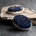 Midnight Blue Agate Titanium Druzy Earrings