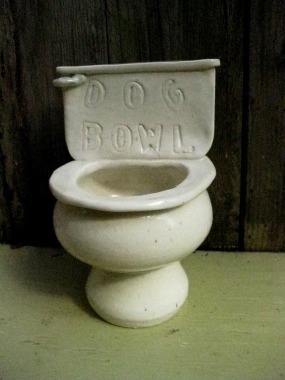 Ceramic Toilet Dog Bowl
