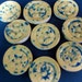 Round Yellow and Blue Mosaic Flower Tiles