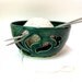 Forest Green Ceramic Yarn Bowl