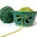 Peacock Green Ceramic Yarn Bowl