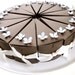 Chocolate paper cake with blue flowers - SALE AND FREE SHIPPING TO US AND CANADA