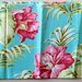 Fat Quarter Amy Butler Temple Flowers Hibiscus Aqua Pink Fabric Destash