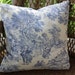 French Blue and Ivory Toile Pillow Cover