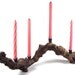 Wood Wave - Vintage Burl Driftwood Candelabra, Mid Century Modern Organic Candle Holder with Undulating Wave Shape, Dramatic Tablescape