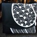 Graphic Black and White Messenger Bag