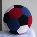 Fabric Soccer Ball- Red White Black and Blue