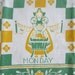 Vintage Towel Days Week Wall Hanging