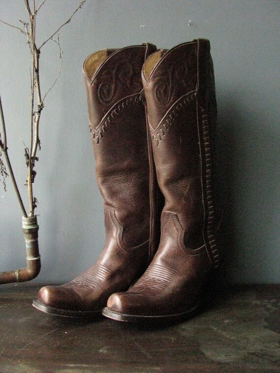 womens brown vintage boots