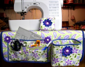 Make a Handmade Sewing Mat Organizer Thread Catcher and Pin Cushion...PDF Tutorial Ebook