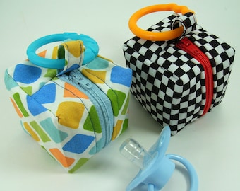 Pacifier Pouch Pattern ... Mini Zippered Cube PDF Sewing Tutorial