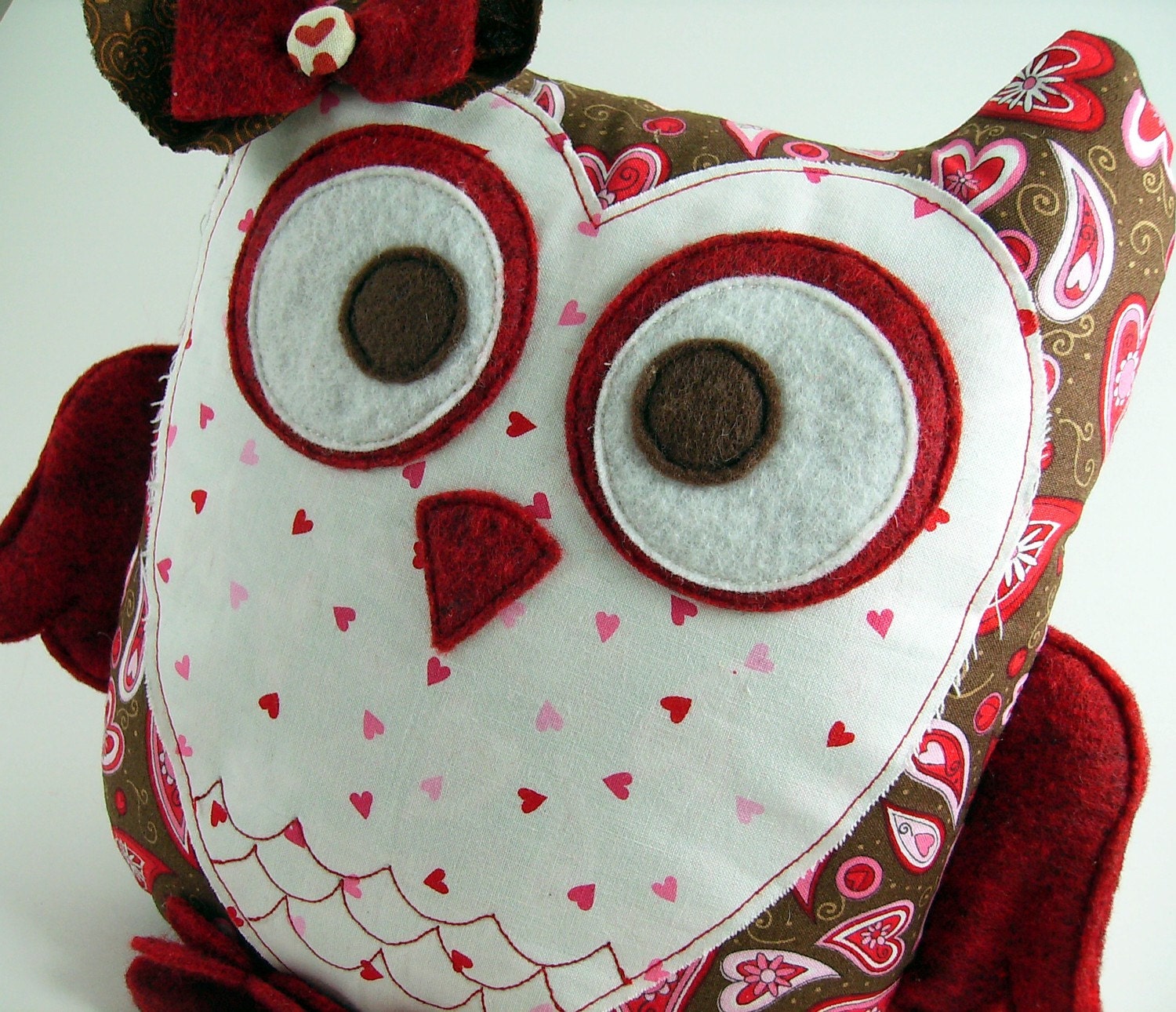 2 Owl Pillow Sewing Patterns Sweetheart Owl and Sgt Owl