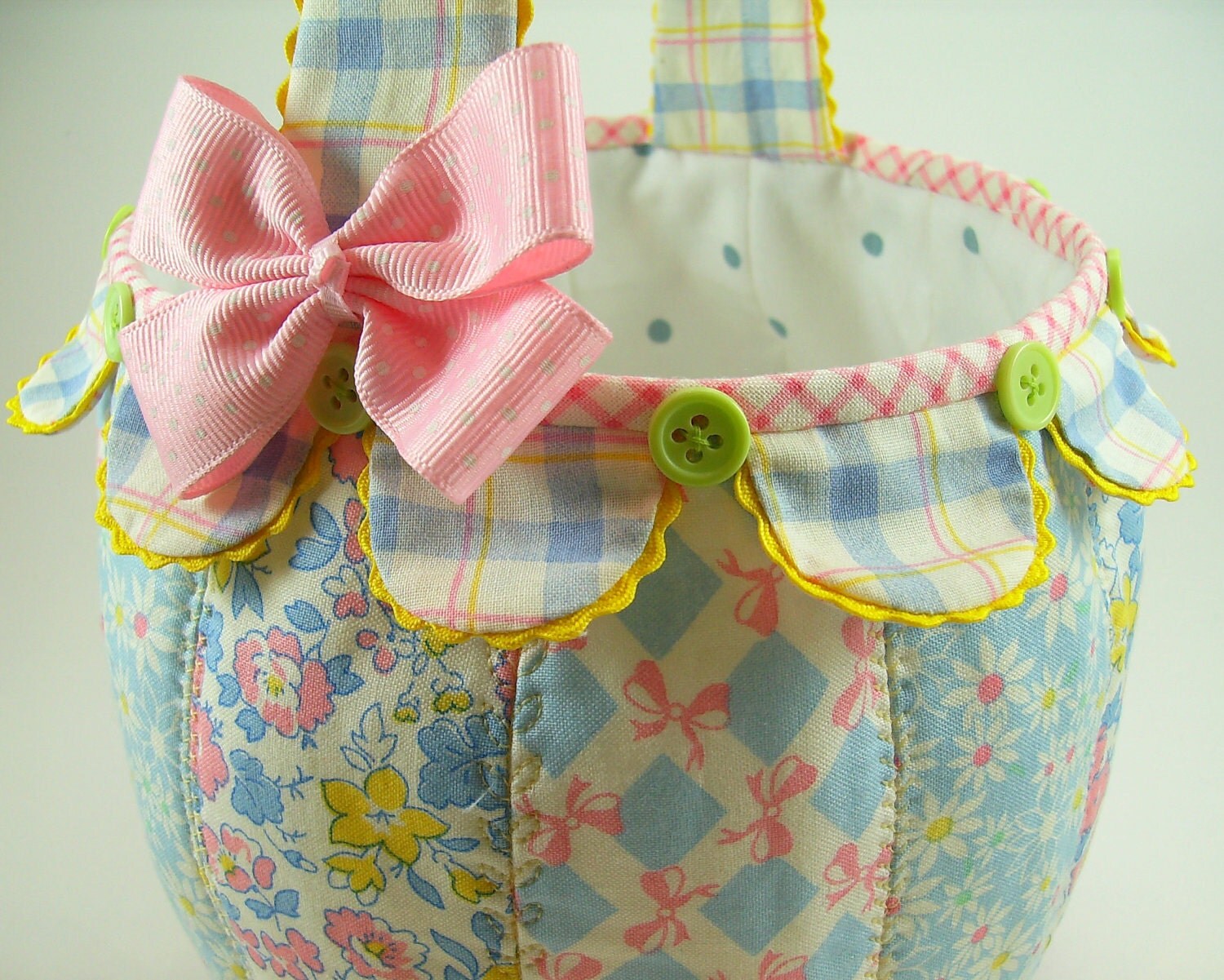 Scallop Fabric Basket PDF Sewing Pattern Tutorial