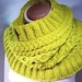 FINAL CLEARANCE Hand knit cowl Hugs and Kisses Lemongrass Wool was 75.00 Ready to Ship
