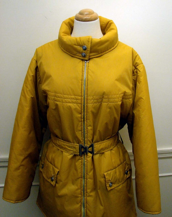 RESERVED Vintage 1960s Plus Size Mustard Yellow Ski Jacket