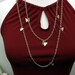 Vintage 70's Sarah Coventry Gold Tone 50 Inch Chain Necklace with Butterfly Charms