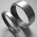 Custom fingerprint wedding bands in sterling silver (set of two)
