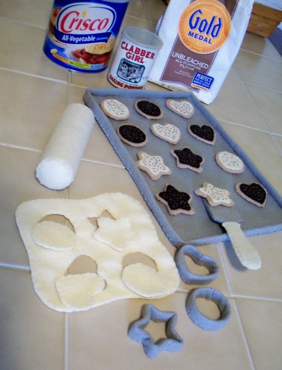 Felt Play Food I Can Help Bake Cookies Set Made To Order