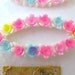 Vintage Plastic Cabochon, Oval Flower Bar Bouquet, Japan Handpainted 35mm pcb0060 (2)