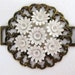Vintage Brass Stamping. Filigree Connector 35mm Round vfd0126 (2)