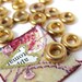 Vintage Lucite Gold Ring Beads, West Germany 8mm vpb0035 (24)