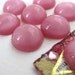 Vintage Glass Cabochon, Rose Moonstone Pink Rounds, 13mm gcb0213 (6)