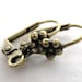 Antiqued Brass Ox Earwires, Vintage Style Flower Fancy Leverback 15mm erw0102 (10)