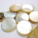 Vintage Buttons. Mother of Pearl Golden Ivory Shell 1/2 inch but0149 (8)