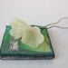 Vintage Venetian Glass Flower Bead on Wire Light Yellow vgb0387 (2)
