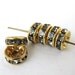 Swarovski Crystal Beads Rhinestone Rondelle Black Diamond Gold 8mm swa0238 (5)