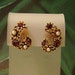Vintage LISNER Earrings faux pearl & rhinestones
