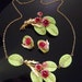 RESERVED for Maria....Vintage AUSTRIA parure Necklace Brooch Earrings