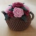 Crochet Pink Roses Tea Cozy