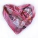 Pink Tulips hand painted silk scarf