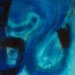 Hand painted silk scarf-Still life silk scarf-Vase in ultramarine-Painting on silk-Square silk scarf