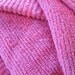 RESERVED Hot Pink Chenille Remnant 9 x 8 inches