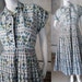 RESERVED for ROBIN Cotton 50s Day Dress, 60s Summer Dress, Vintage Mid Century Dress, Full Skirt, Button Detail, Size 8, Size 10
