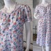 Vintage 40s Cotton Dress, Rockabilly Style, Floral Print Summer Dress, Lace Trim, Day Dress