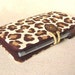 leopard print passport/checkbook cover - ready to ship