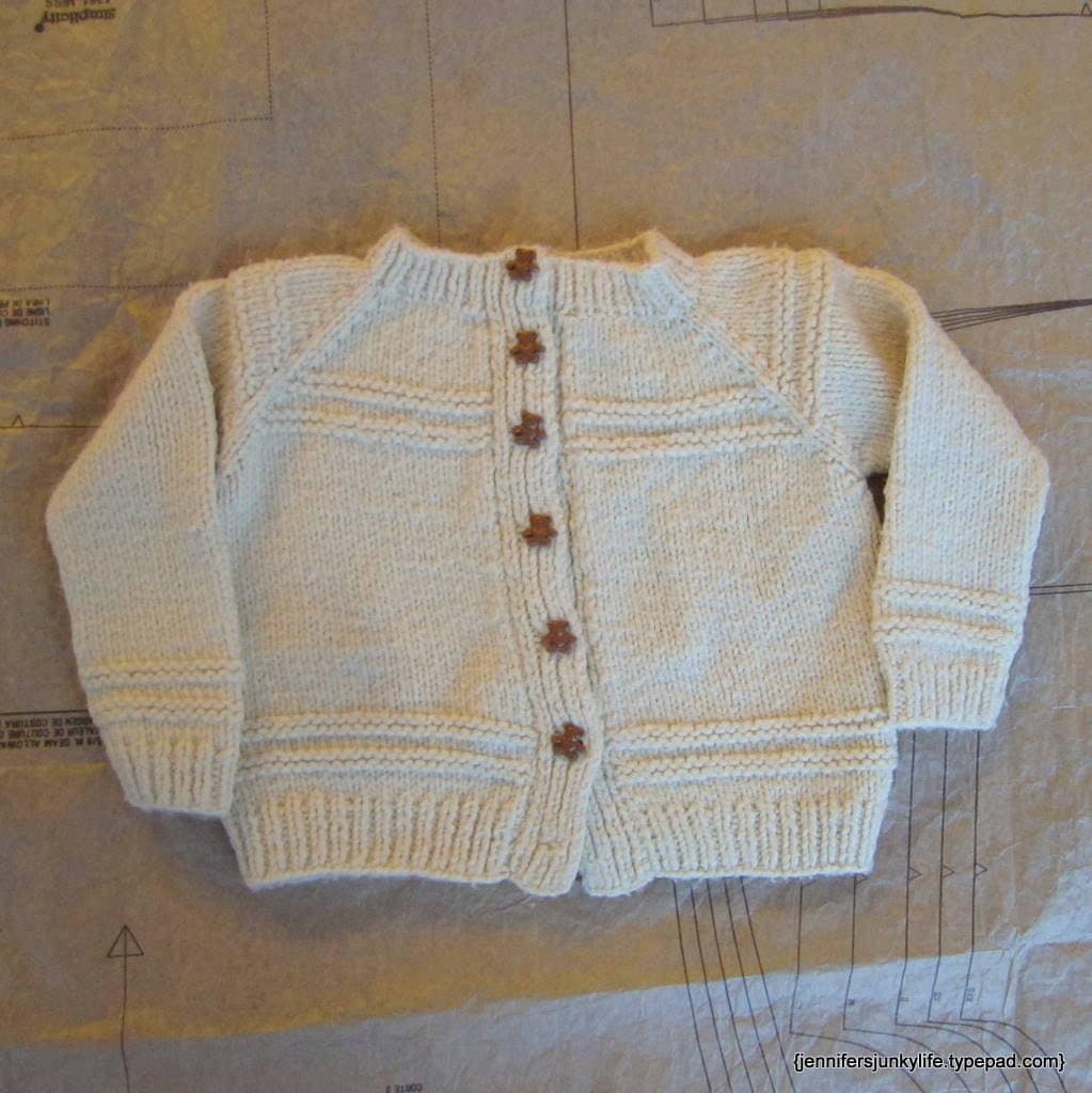 Vintage Cream Handmade Cardigan Sweater 18 by WillowMoonVintage