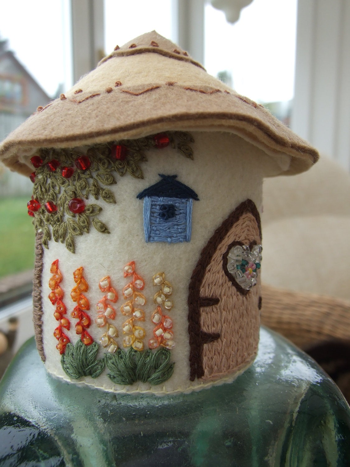 Felt English Country Cottage Ornament / Pin Cushion