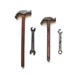 Daddy's Tools - Vintage Miniature Wooden Hammers and Tiny Wrenches